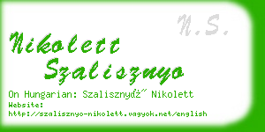 nikolett szalisznyo business card